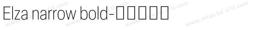 Elza narrow bold字体转换